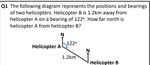 Solved: The following diagram represents the positions and bearings of ...