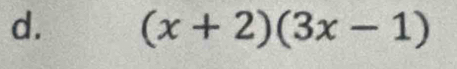 (x+2)(3x-1)