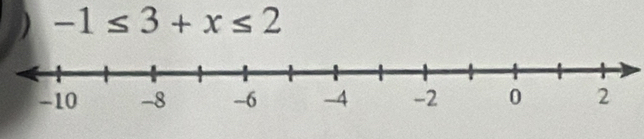 ) -1≤ 3+x≤ 2