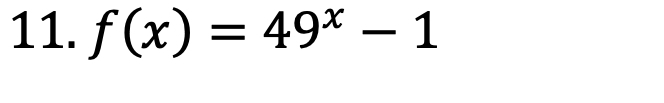 f(x)=49^x-1