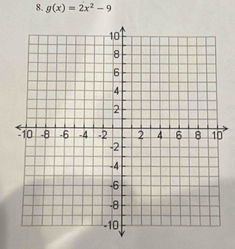 g(x)=2x^2-9