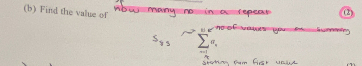 Find the value of 
(2) 
Σª