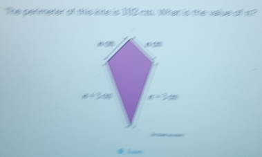 The petimeter of this kne is 142 cas. Whet is the value of o
_