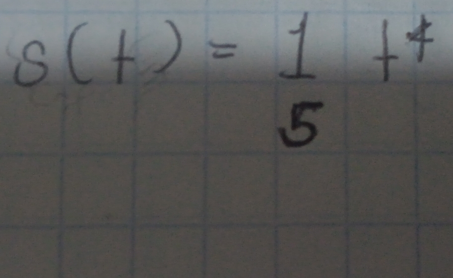 s(t)= 1/5 t^t