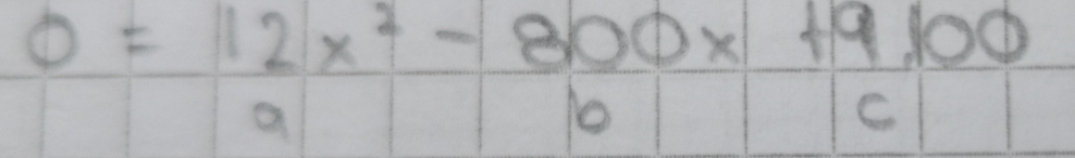 0= (12x^2-800x+9100)/6 