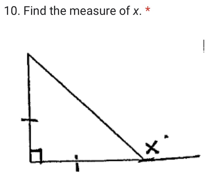 Find the measure of x. *