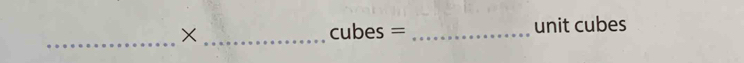 ×
cubes= _ 
unit cubes 
_