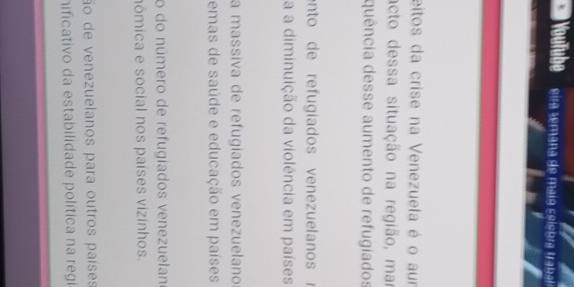 VouTube eira semana de maio selebra traba 
eitos da crise na Venezuela é o aur
acto dessa situação na região, mar
quência desse aumento de refugiados
ento de refugiados venezuelanos r
a a diminuição da violência em países
a massiva de refugiados venezuelano
emas de saúde e educação em países
o do número de refugiados venezuelano
nómica e social nos países vizinhos.
ão de venezuelanos para outros países
hificativo da estabilidade política na regi