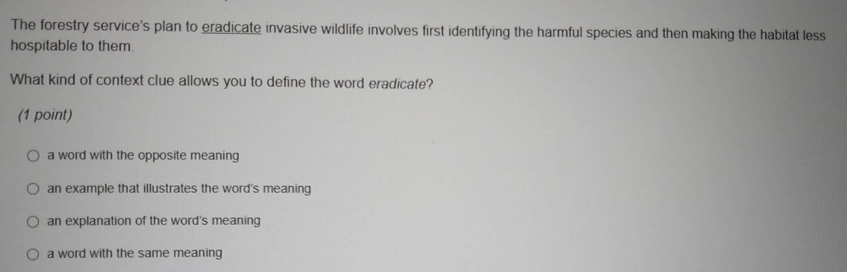 Solved: The forestry service's plan to eradicate invasive wildlife ...
