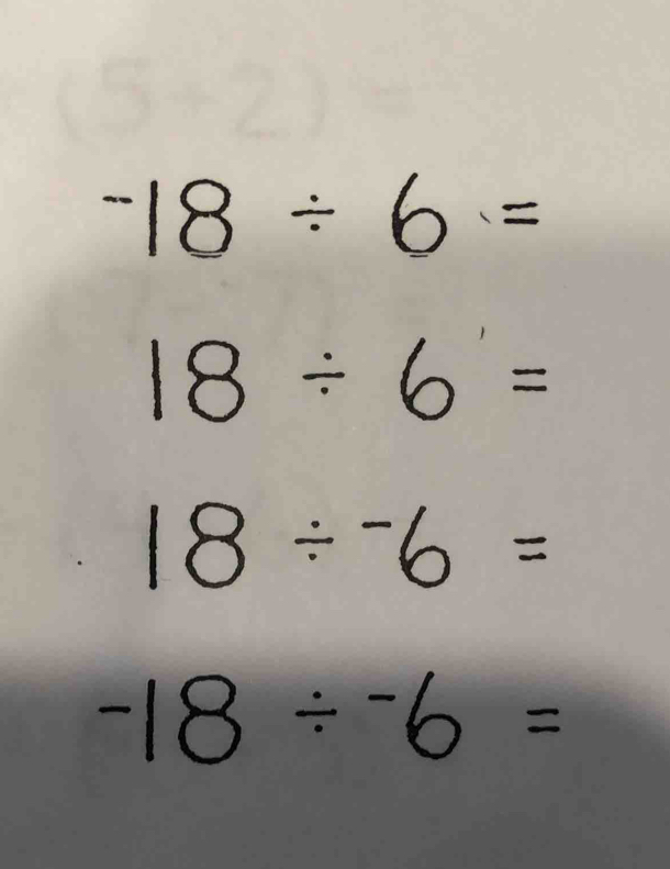 ^-18/ 6=
18 ÷ 6 =.