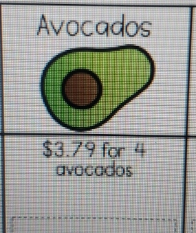 Avocados
$3.79 for 4
avocados