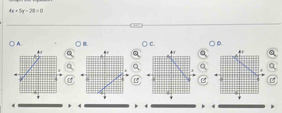 4x+5y-28=0
A. 
B. 
C. 
D.