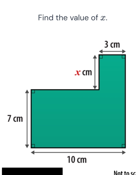 Find the value of x. 
Not to sc