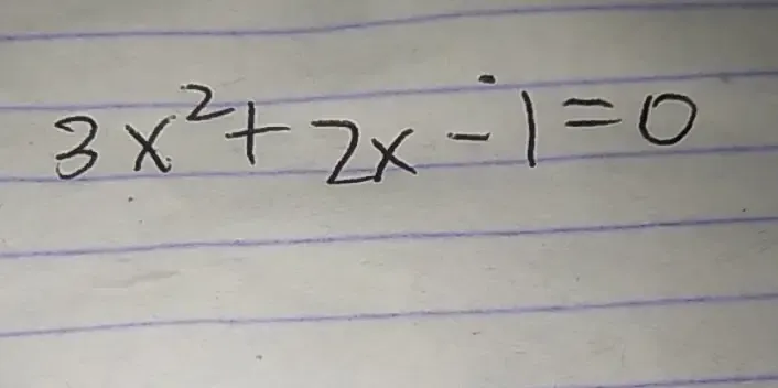 3x^2+2x-1=0