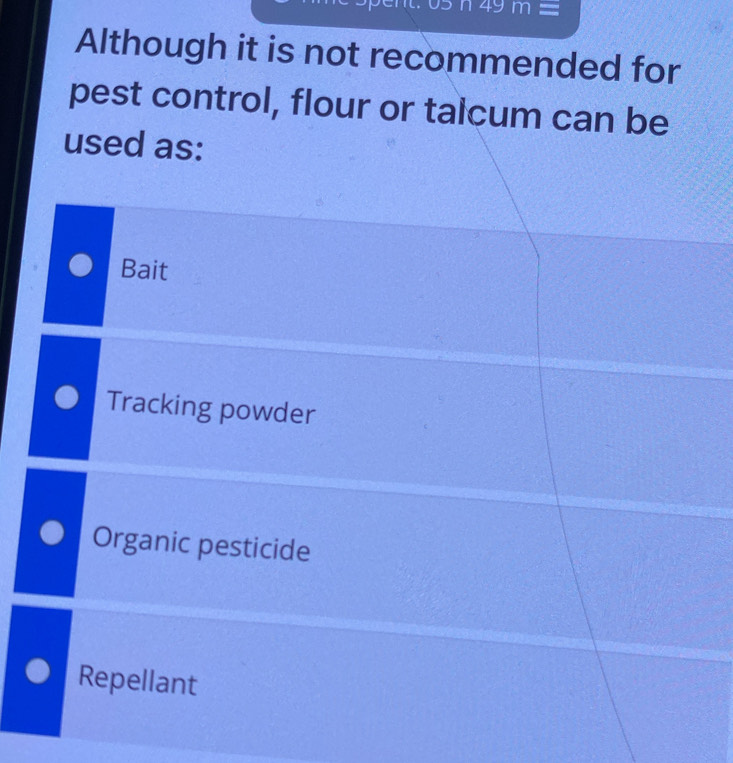 Solved: 49 m = Although it is not recommended for pest control, flour ...