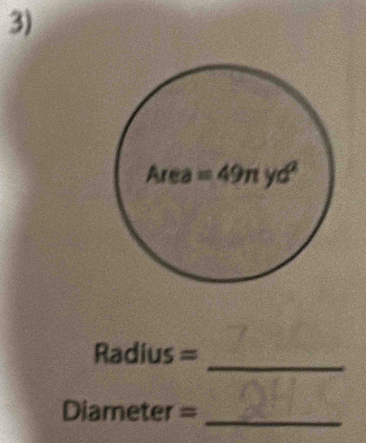 Radius =
Diameter =_