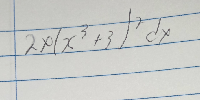 2x(x^3+3)^7dx