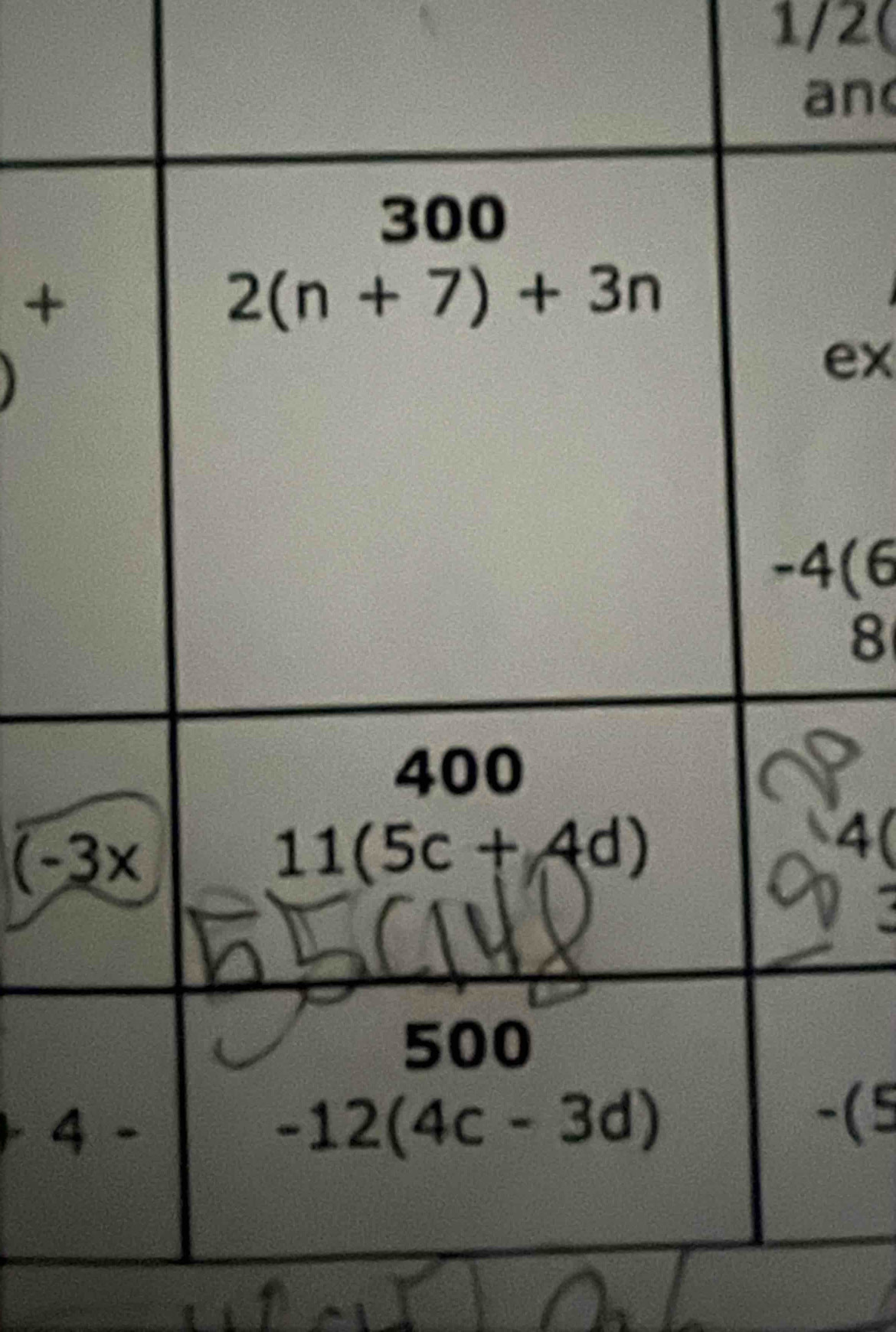 1/2(
n
+
ex
-4(6
8
4(
X
(5