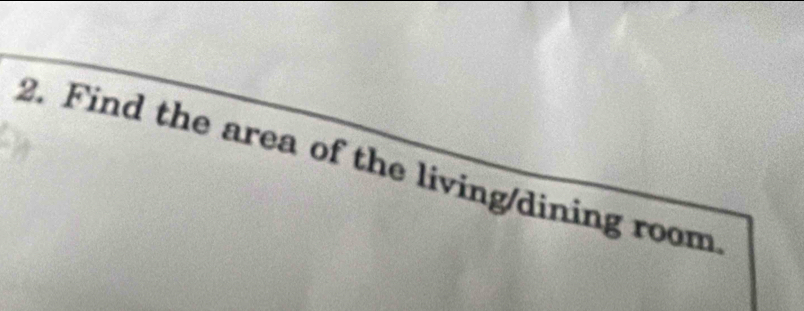 Find the area of the living/dining room