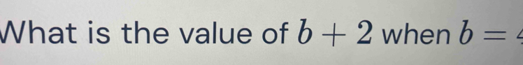 What is the value of b+2 when b=