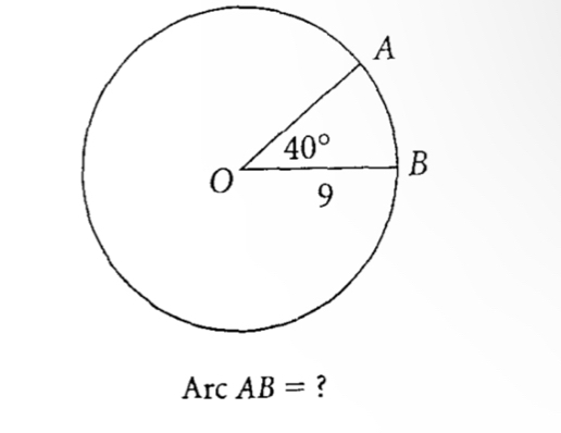 Arc AB= ?