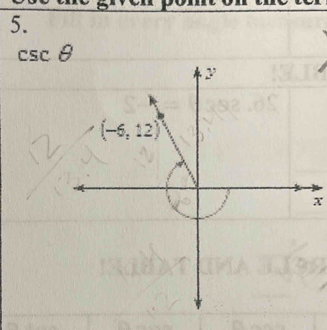 csc θ
X