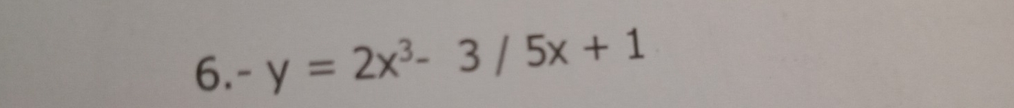 -y=2x^3-3/5x+1