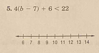 4(b-7)+6<22</tex>