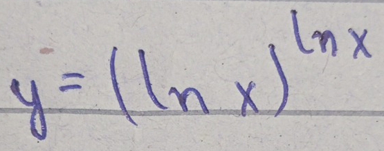 y=(ln x)^ln x