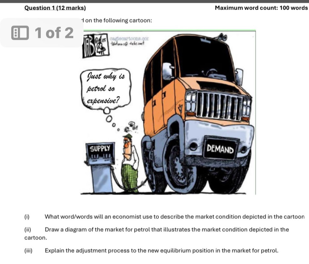 Solved: Maximum word count: 100 words 1 on the following cartoon: 1 of ...