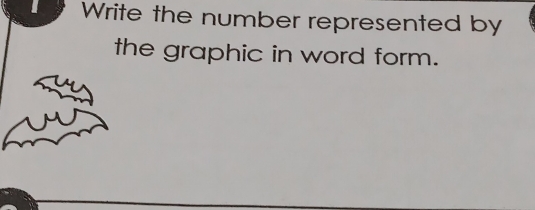 Write the number represented by 
the graphic in word form.