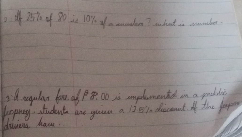 of 2570 of 80 i 10% of a mumbeon? what is mmber 
sill mugular fone of 8. 00 is complementd in a public 
kpnay students are gueen a 12 510 disconnt. If the lapoing 
diiens have