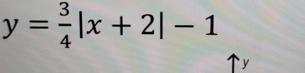 y= 3/4 |x+2|-1
y