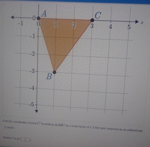 Point C' is at □ □