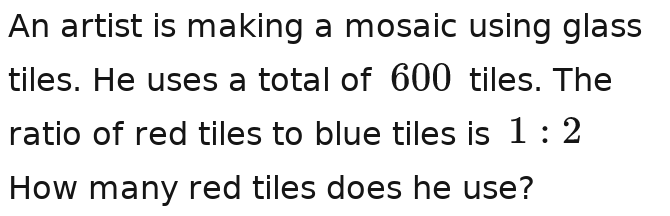 Solved: An artist is making a mosaic using glass tiles. He uses a total ...