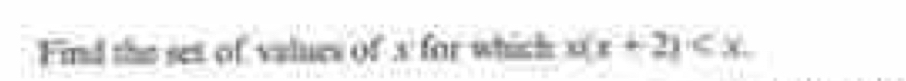 Find the set of values of s for which x(x+2)