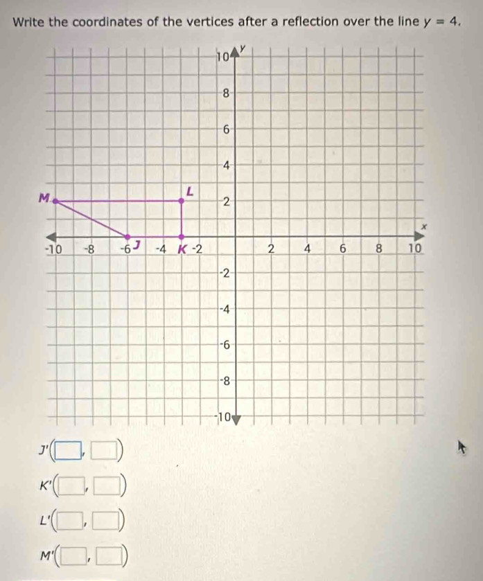 y=4.
J'
L