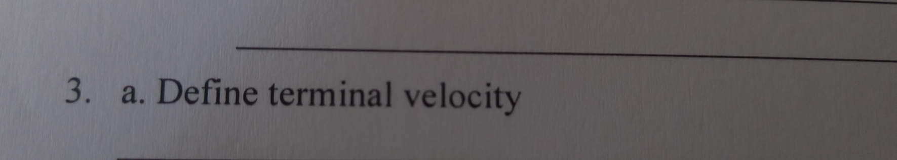 Define terminal velocity