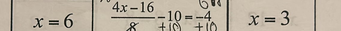 x=6
14×=1° +18 ==1 x=3