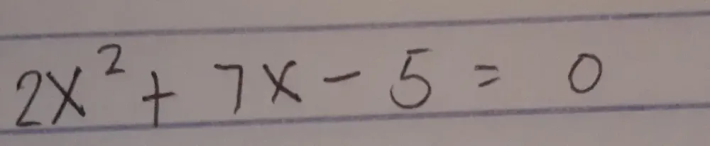 2x^2+7x-5=0