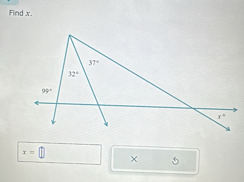 Find x.
x=□
×
6