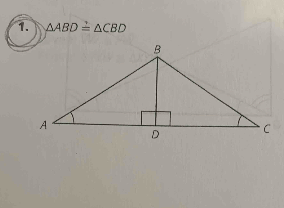 △ ABD≌ △ CBD