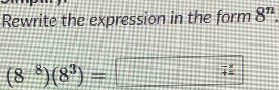 Rewrite the expression in the form 8^n.
|18181