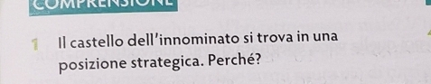 Il castello dell’innominato si trova in una 
posizione strategica. Perché?