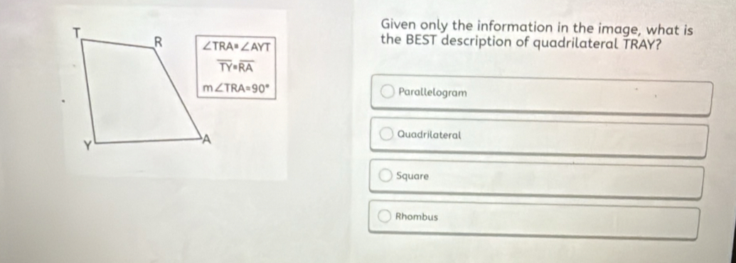 Solved: Given only the information in the image, what is the BEST ...