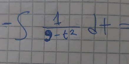 -∈t  1/9-t^2 dt=