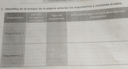 Compara par 
S.mpleta la tabía. 
o