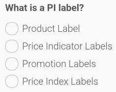 Solved: What is a PI label? Product Label Price Indicator Labels ...