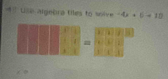 Ule algebra tiles to solve