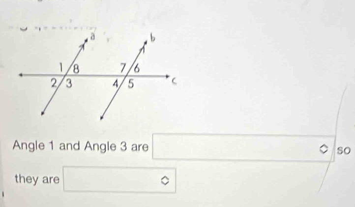 Angle 1 and Angle 3 are □ v so 
they are □°